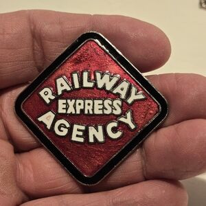 Railway Express Agency Red Enamel Pin